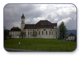 Die Wieskirche  im Rokokostil