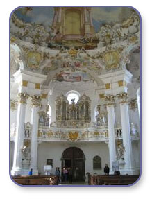 Die Wieskirche  im Rokokostil