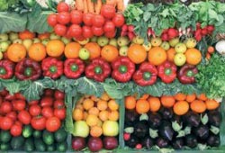 an image of multicolored fruits and vegetables