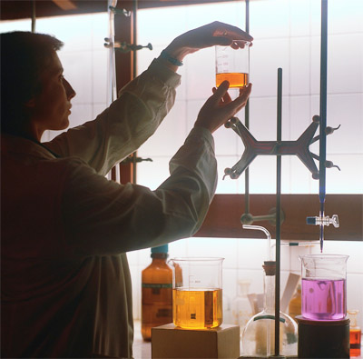 Scientist working in a lab