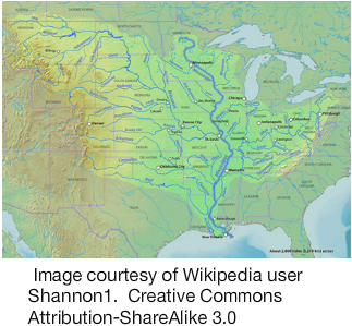 map of the Mississippi River