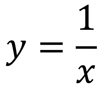 y is equal to 1 divided by x