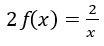 \left(x\right)=\frac{2}{x\ }