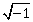 square root of -1