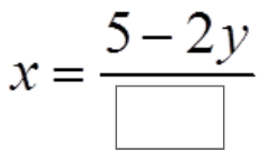 x =
5 - 2y 