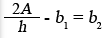 2A/h- b1 =b2