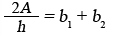 2A/h= b1 +b2