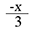 -x/3 = 2x-5