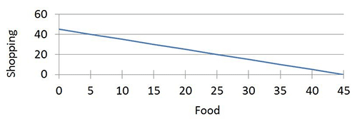 budget line graph