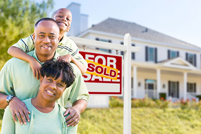 family buying a home