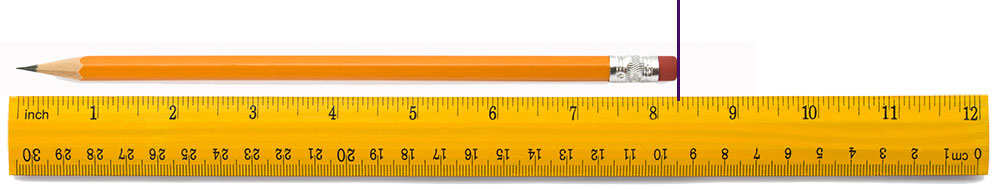 Pencil Reading Ruler 5.05 Measuring