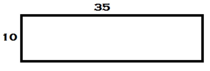 measurements of the floor length = 35 and width = 10