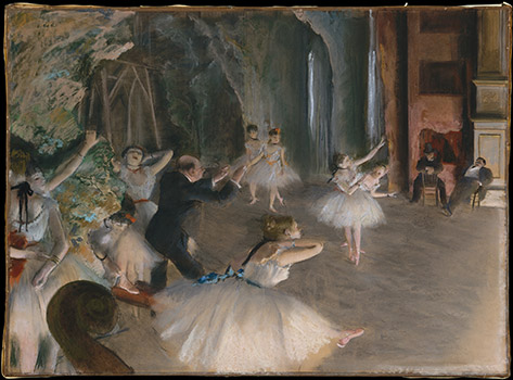 the rehearsal onstage by degas