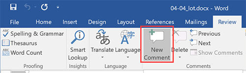 New Comment Button 4.04 Workplace Collaboration