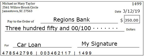 text items such as date, memo, dollar, etc. placed into the check correctly