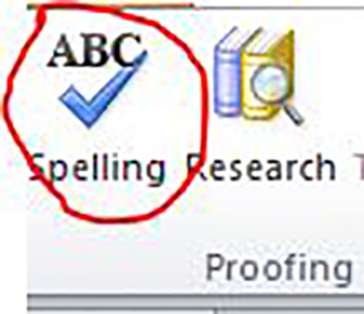 a red circle circles ABC Spelling button