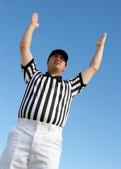 A football referee.