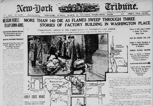 New York Tribune article about the Triangle Shirtwaist Fire