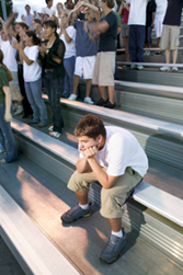 boy sitting alone 