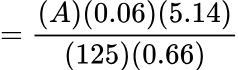 A times 00.6 times 5.14 over 125 times 0.66.