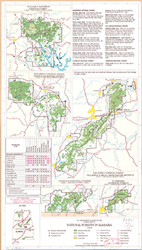 more detailed map of the four national forests in alabama