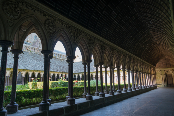 Cloister of Mont Saint Michel.