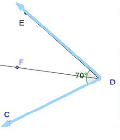 Original angle C D E is shown