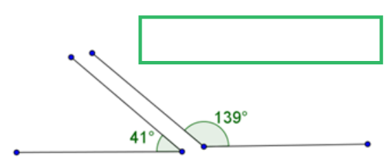 An angle of 41 degrees and one of 139 degrees