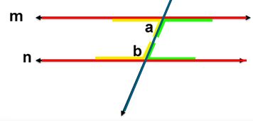 Two lines are cut by a transversal showing same side interior angles