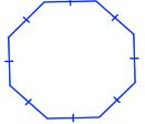 An 8 sided figure with all equal length sides