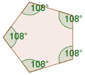 A 5 sided figure with each vertice havig 108 degree angle