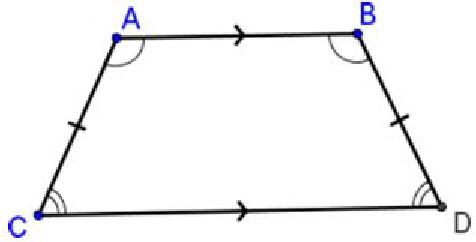 Trapazoid A B C D is shown again, with angle A congruent to angle B, and angle C congruent to angle D