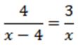 4/x - 4 = 3/x