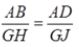 AB/GH = AD/GJ