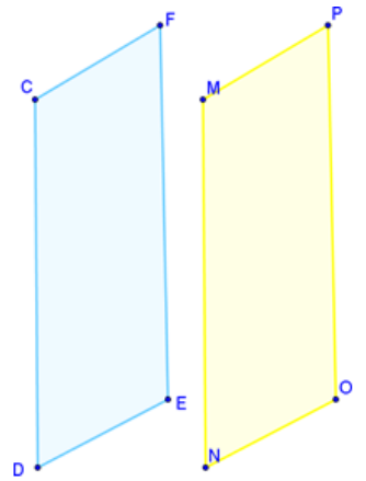 2 planes stand vertical and parallel