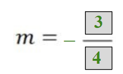 m = -(3/4)