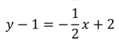 y-1 -(1/2)x + 2
