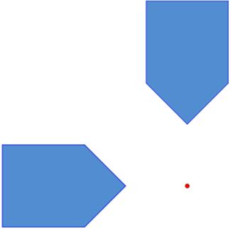 The image of an arrow pointing to the right is flipped from the bottom left corner to the top left corner pointing downward