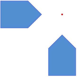 The image of an arrow pointing to the right is flipped from the top left corner to the bottom left corner pointing upward