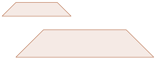 two trapezoids that are different sizes