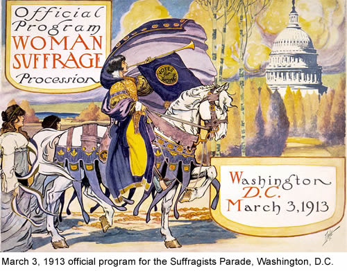 March 3, 1913 official program for the Suffragists Parade, Washington, D.C.