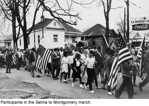 Participants in the Selma to Montgomery March.