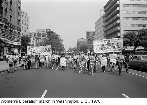 Women's Liberation march in Washington, D.C., 1970.