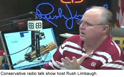 Rush Limbaugh conservative talk radio host.