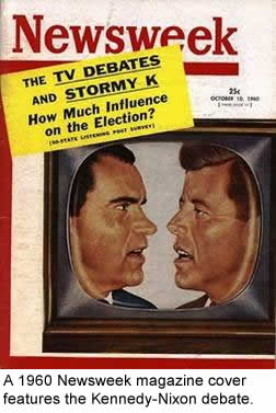 Newsweek cover on the Kennedy and Nixon debate in 1960.