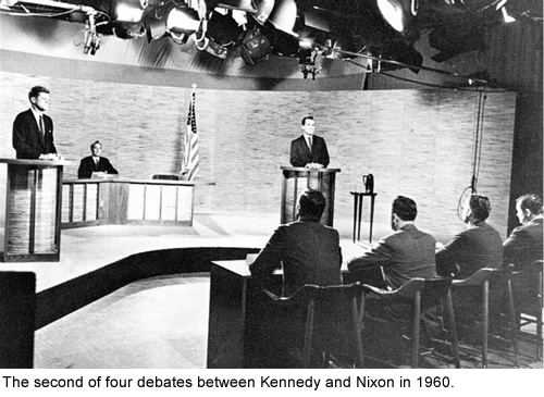 Second of four debates between Kennedy and Nixon in 1960.
