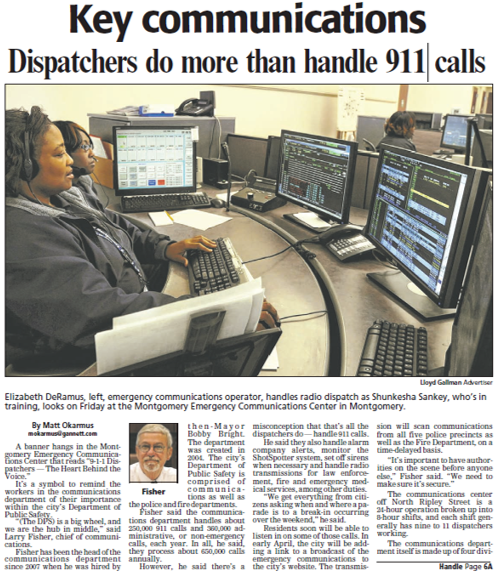 article with headline: Dispatchers do more than handle 911 calls.