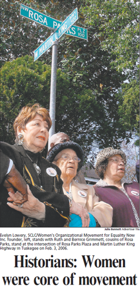 article with headline: Historians: Women were core of movement.