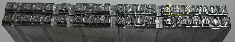 letters for a printing press