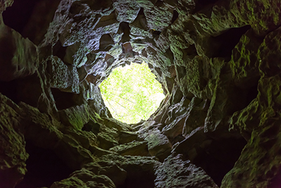 underground stone tunnel